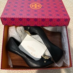Tory Burch Leticia 95MM wedges, new in box. Never worn.